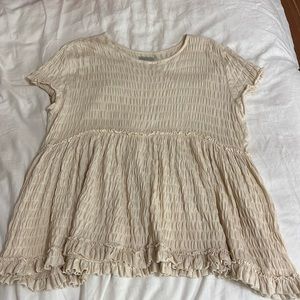 Urban Outfitters Cream Oversized Top